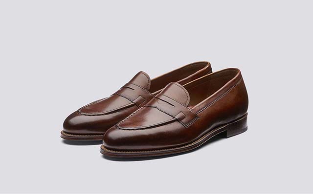 Grenson Lloyd Mens Loafers in Tan Leather GRS111372